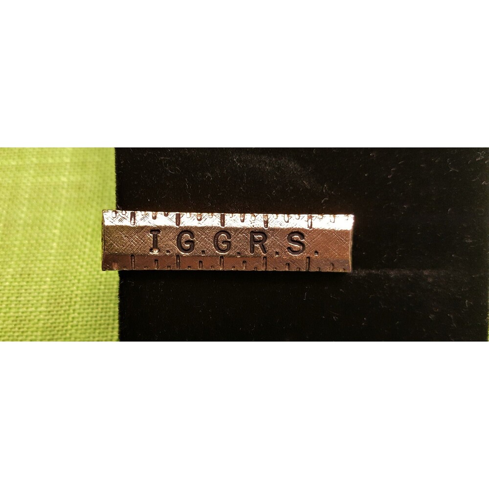 Estate, Vintage I.G.G.R.S. Tie Clasp, Clip with Ruler Motif